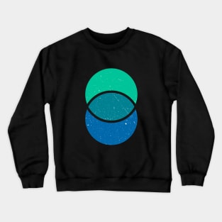 Blue Circles Intersection Crewneck Sweatshirt